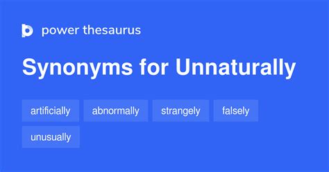 unnaturally synonym